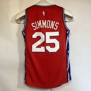 Philadelphia Sixers Simmons Jersey Boys size medium Fanatics Basketball Jersey